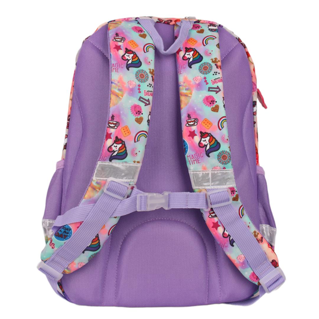 کیف مدرسه دخترانه کریسبلا مدل 5064-بنفش-3 کیف مدرسه دخترانه کریسبلا مدل 5064 رنگ بنفش از پشت