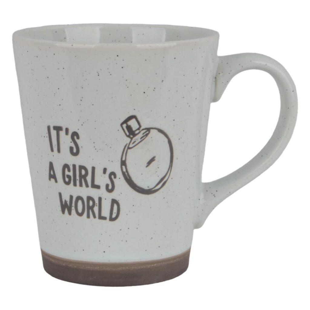 ماگ دنی هوم طرح Girl با نوشته ی " ITS A GIRL'S WORLD"