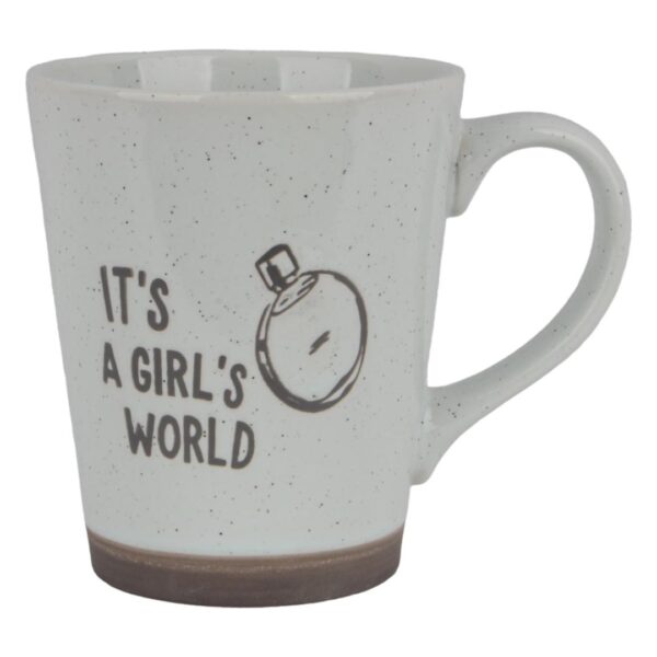 ماگ دنی هوم طرح Girl با نوشته ی " ITS A GIRL'S WORLD"
