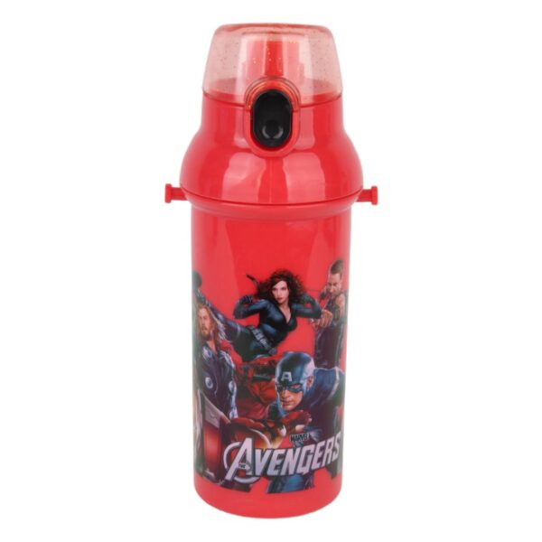 قمقمه ی کودک مدل Avengers قرمز نمای رو به رو بدون بند