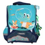 کوله پشتی طرح دایناسور مدل KIDS سبز آبی