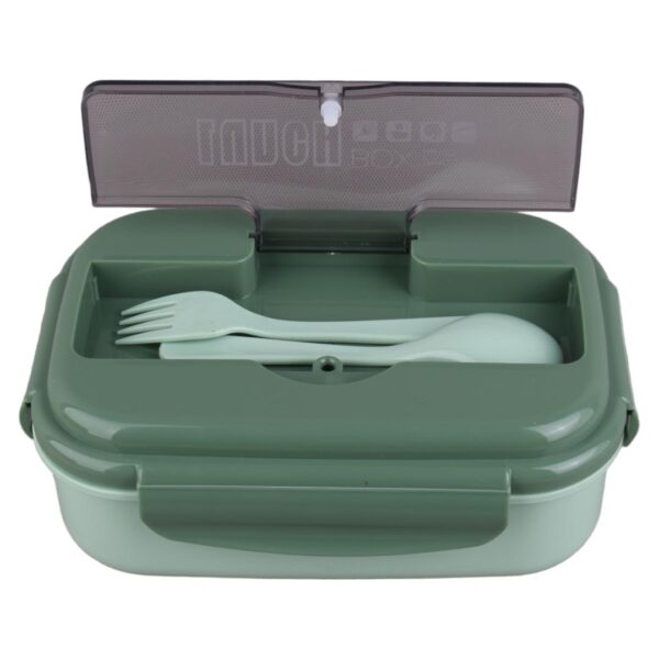 ظرف نگهدارنده با دو محفظه مدل LUNCH BOX کد 0225 سبز