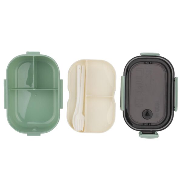 لانچ باکس 6 محفظه ای مدل 1200ml کد 0240 سبز رنگ جداگانه