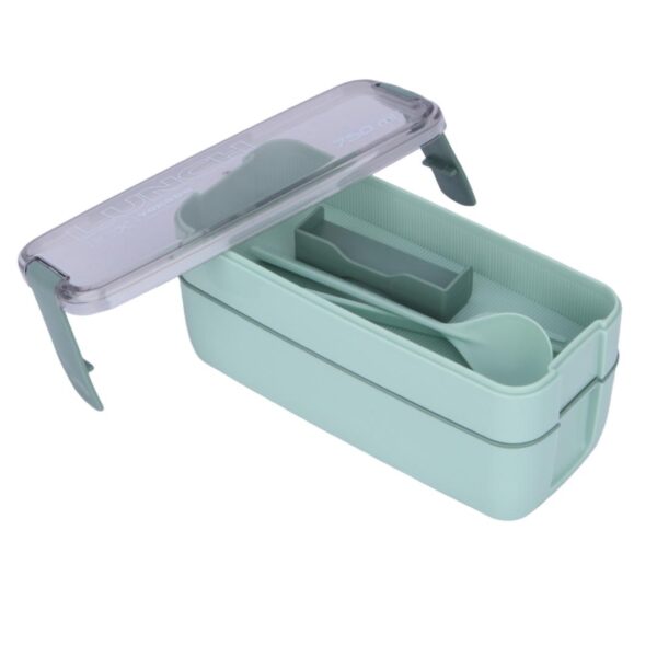 لانچ باکس دو طبقه یاکادا 750ml به همراه قاشق و چنگال کد 0213 - Image 3