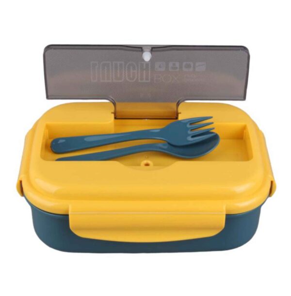 ظرف نگهدارنده با دو محفظه مدل LUNCH BOX کد 0225 زرد