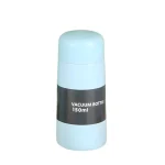 مینی فلاسک دوجداره استیل 150ML نمای رو به رو رنگ آبی