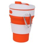 لیوان سفری مدل سیلیکونی تاشو گنجایش 0.355 لیتر نارنجی