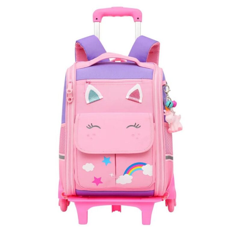 کوله پشتی چرخ دار دخترانه مدل یونیکورن کد BP-06