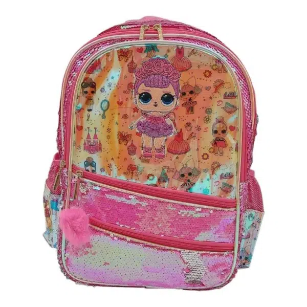 کوله پشتی فانتزی مدل پولکی طرح LOL کد 8116-3