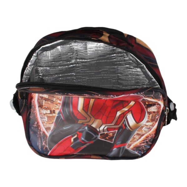 کیف غذا طرح IRON SPIDER نمای داخلی و رو به رو