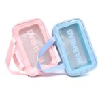 کیف اورجینال WASH BAG رنگ صورتی و آبی در کنار هم