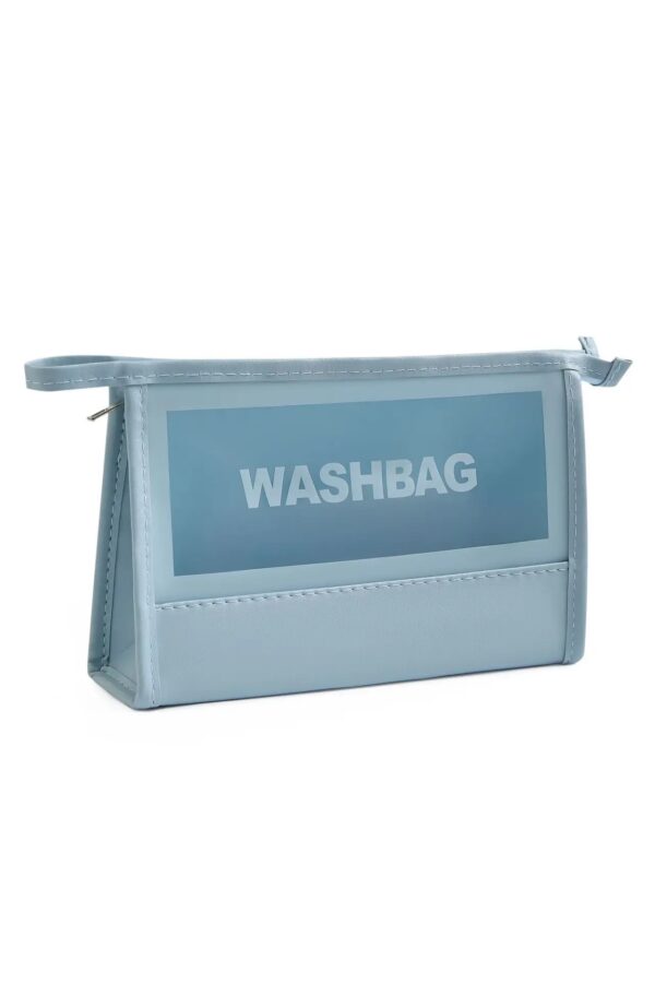 ست کیف لوازم آرایشی wash bag رنگ آبی نمای روبرو