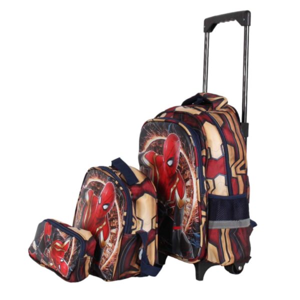 ست کیف چرخدار طرح IRON SPIDER مدل متوسط نمای چپ