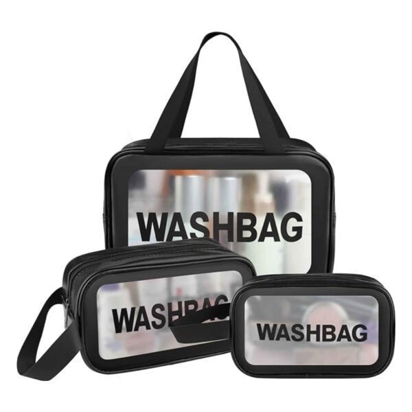 کیف اورجینال WASH BAG رنگ مشکی با لوازم آرایشی