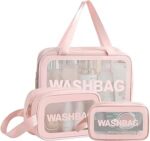کیف اورجینال WASH BAG رنگ صورتی هر سه سایز