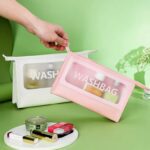 نمای کامل کیف لوازم آرایشی WASH BAG رنگ سفید