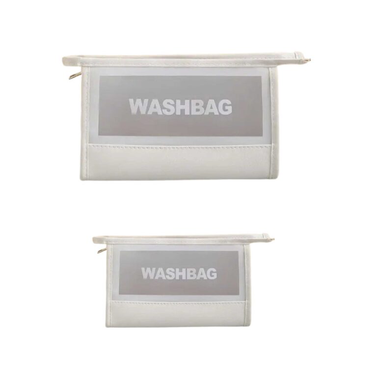ست کامل کیف لوازم آرایشی WASH BAG رنگ سفید