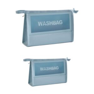 نمای کامل کیف لوازم آرایشی WASH BAG آبی