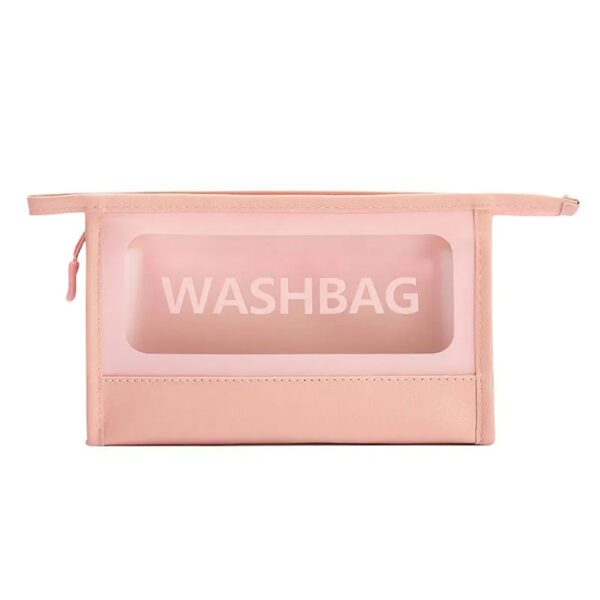 کیف لوازم آرایشی WASH BAG رنگ صورتی سایز بزرگ