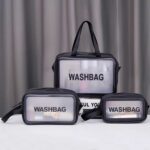 کیف WASH BAG رنگ مشکی نمای سه تایی