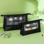 کیف لوازم آرایشی WASH BAG رنگ مشکی نمای جلو