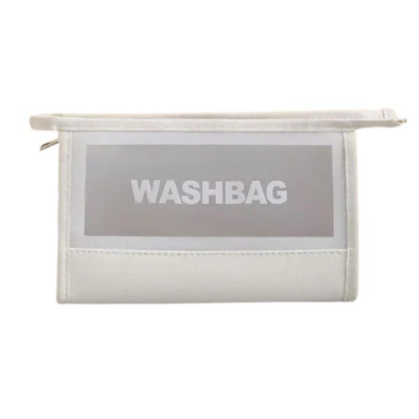 کیف لوازم آرایشی WASH BAG رنگ سفید سایز بزرگ