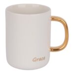 ماگ مینیمال دسته طلایی grace نمای رو به رو