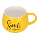 ماگ مدل flower طرح Smile نمای بالا