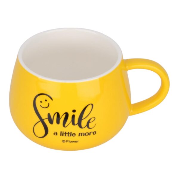 ماگ مدل flower طرح Smile نمای بالا