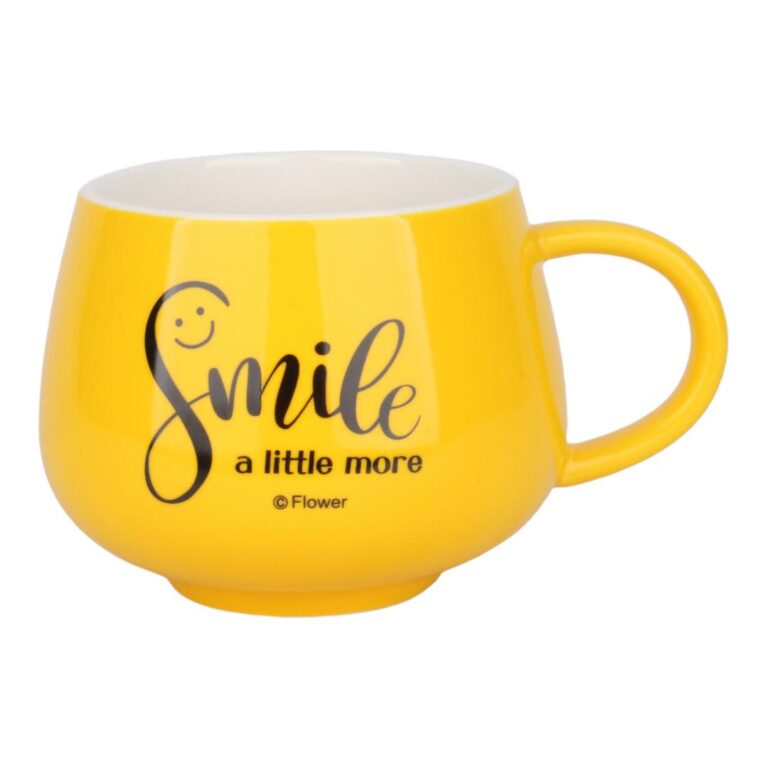 ماگ مدل flower طرح Smile نمای رو به رو