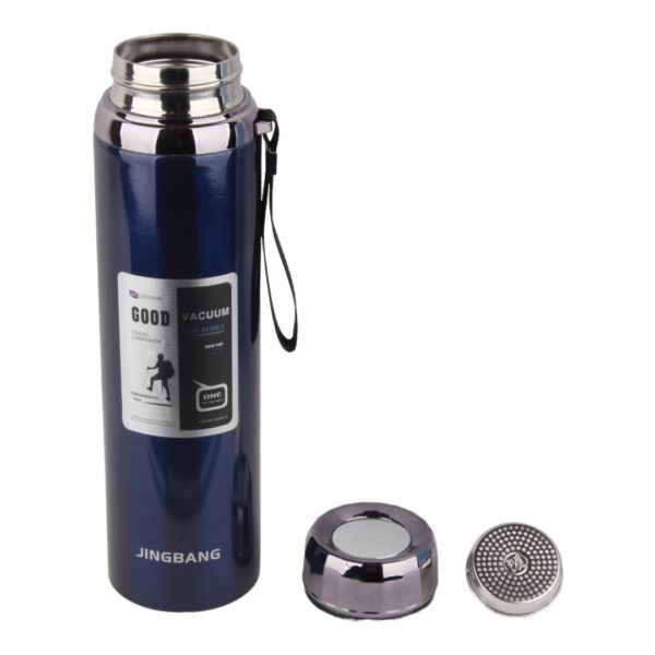 فلاسک درجه دار 1000ml مدل JINGBANG سرمه ای در پوش باز