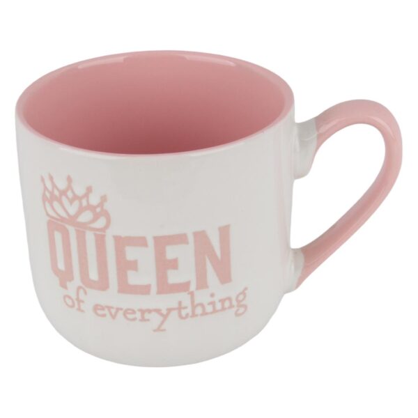 ماگ هدیه طرح QUEEN of everything نمای بالا