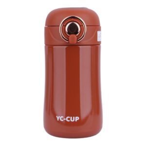 تراول ماگ قفل طلایی مدل YC-CUP رنگ قرمز نمای جلو