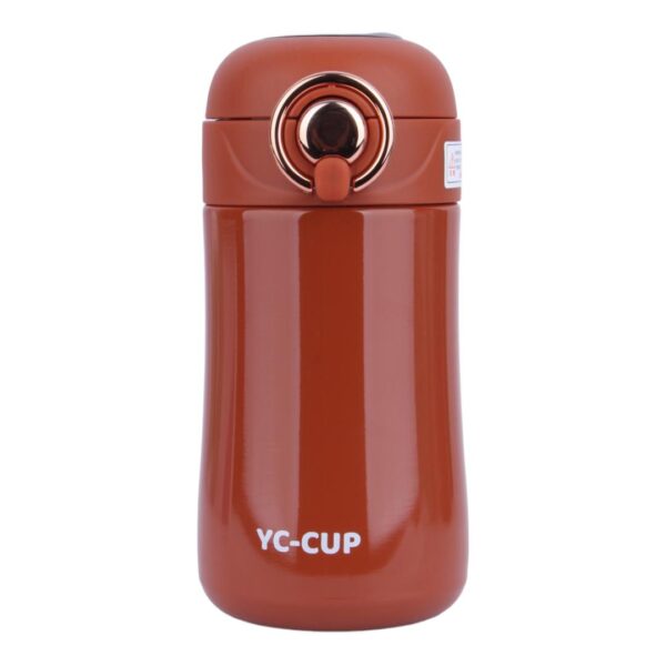 تراول ماگ قفل طلایی مدل YC-CUP رنگ قرمز نمای جلو