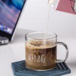 شات قهوه خوری پیرکس طرح GOOD MORNING با کافی میکس