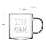 ابعاد شات قهوه خوری پیرکس طرح GOOD MORNING