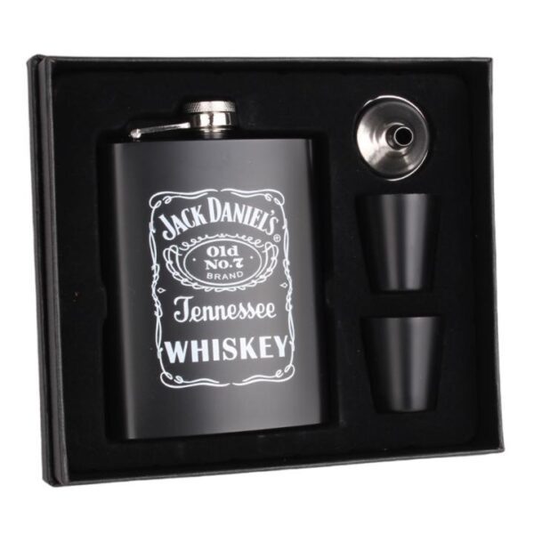 ست هیپ فلاسک Jack Daniel's استیل نمای نزدیک