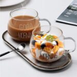 ماگ پیرکس تپل طرح GOOD MORNING نمای واقعی