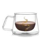 ماگ پیرکس دوجداره طرح کافی