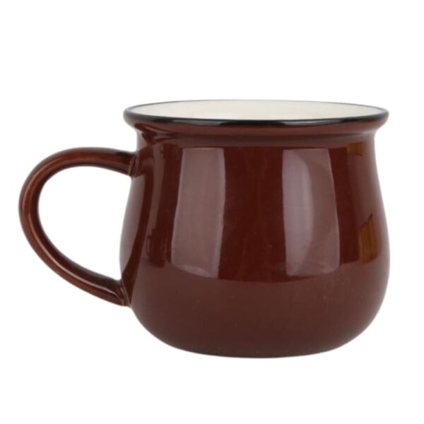 ماگ رجینال متوسط طرح warmly قهوه ای نمای پشت