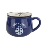 ماگ رجینال کوچک طرح working سرمه ای