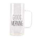 لیوان دسته دار پیرکس good morning مشکی