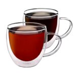 ماگ پیرکس دوجداره تپل طرح coffee چای