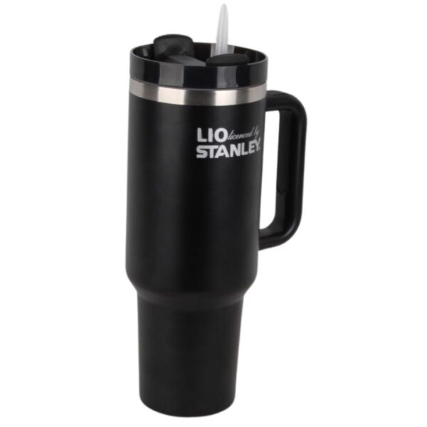 تراول ماگ مدل TUMBLER برند LIO مشکی نمای جانبی