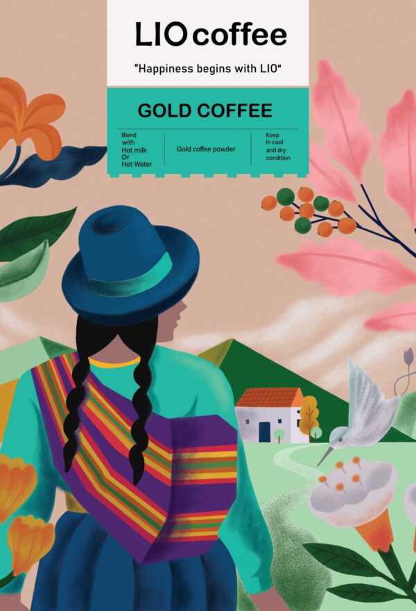 پودر قهوه فوری گلد LIO COFFEE