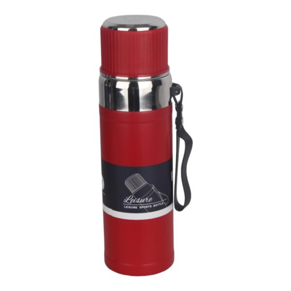 فلاسک مدل vacuum bottle -نمای جلو-قرمز
