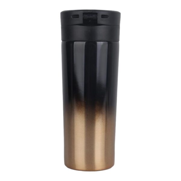 تراول ماگ استیل مدل COFFEE CUP مشکی-طلایی نمای پشت