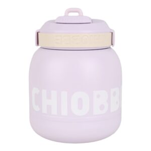 قمقمه فلاسکی تپل طرح CHIOBBE بنفش پاستیلی
