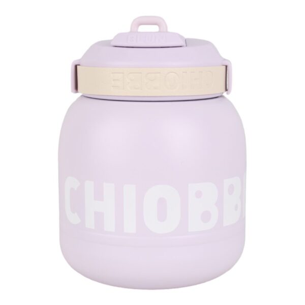 قمقمه فلاسکی تپل طرح CHIOBBE بنفش پاستیلی