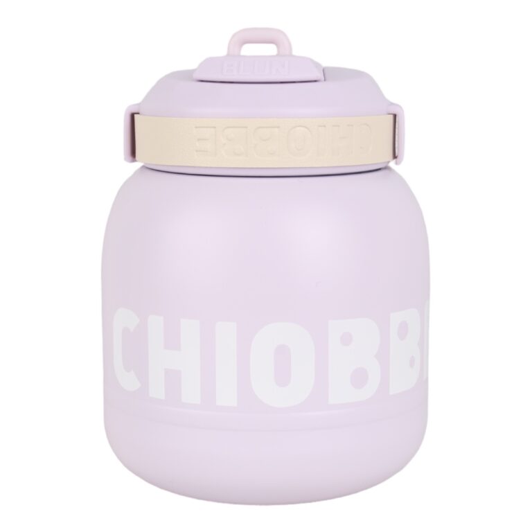 قمقمه فلاسکی تپل طرح CHIOBBE بنفش پاستیلی